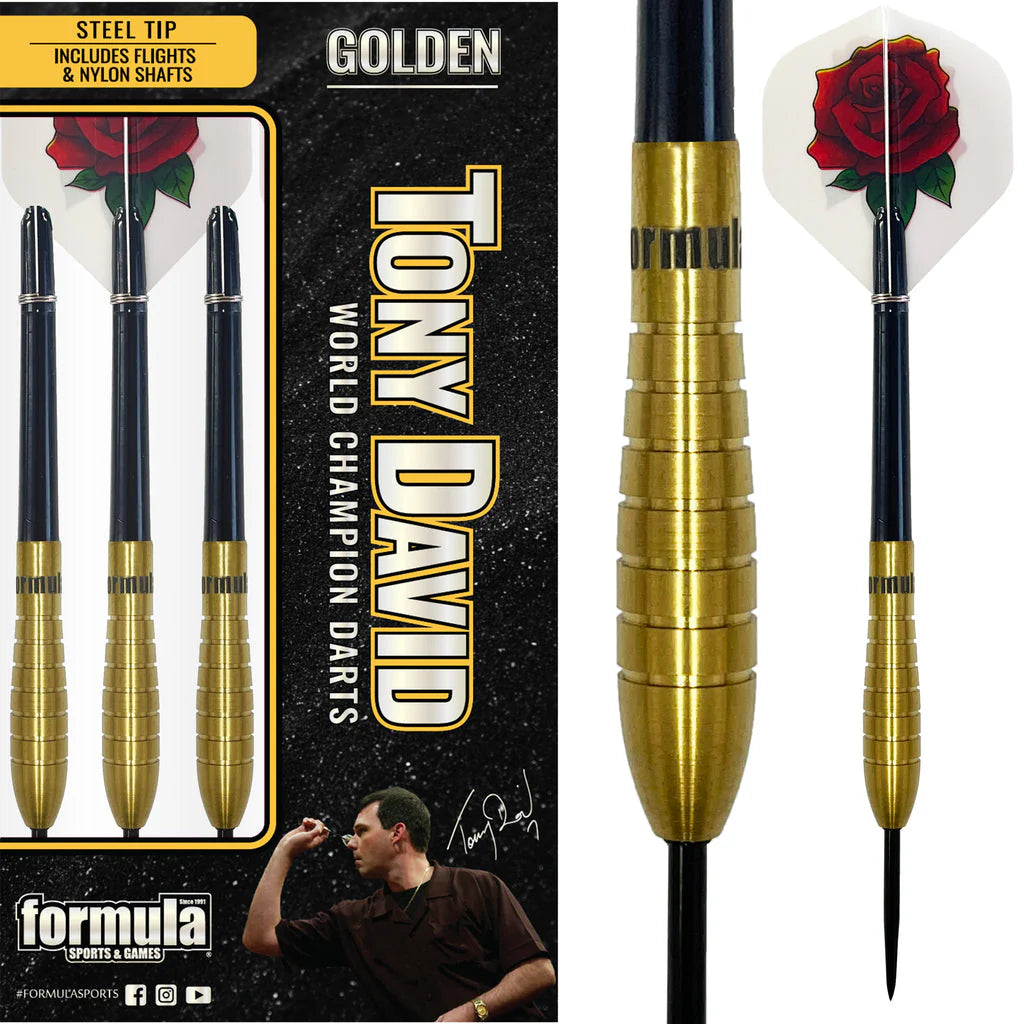 Formula Sports - Tony David Golden Darts 90% – Darts Centre Formula Sports - Tony David Golden Darts 90% – Darts Centre