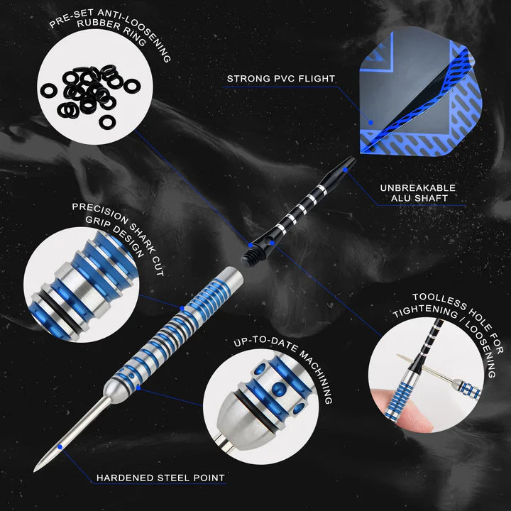 Formula Sports - FST180 Gen 2 Silver with Blue Rings 90% Tungsten Darts