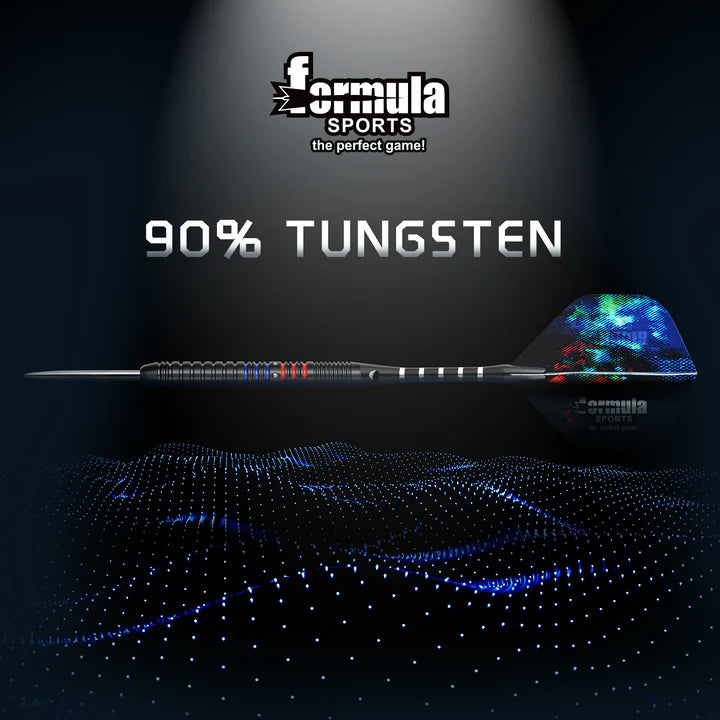 Formula Sports - FST180 Gen 2 Black with Red+Blue Rings 90% Tungsten Darts