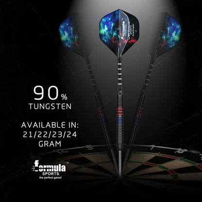 Formula Sports - FST180 Gen 2 Black with Red+Blue Rings 90% Tungsten Darts