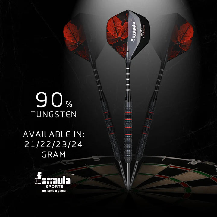 Formula Sports - FST180 Gen 2 Black with Red Rings 90% Tungsten Darts