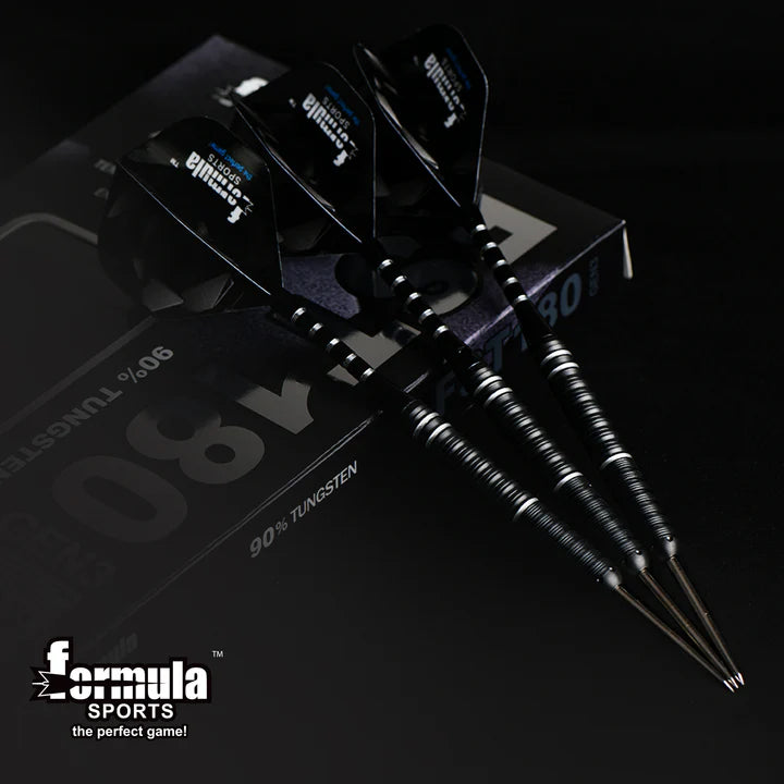 Formula Sports - FST180 Gen 3 Black+Silver Rings 90% Tungsten Darts