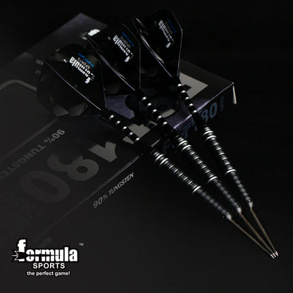 Formula Sports - FST180 Gen 3 Black+Silver Rings 90% Tungsten Darts