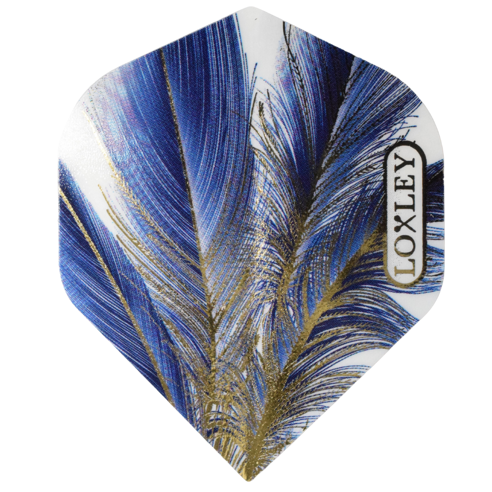 Loxley - Flights - Blue Gold Feather - 10 sets